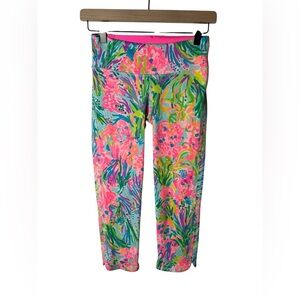 Lilly Pulitzer Luxletic Colorful Floral Capri Leggings XS